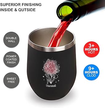 hannaf Amazon.com: Personalized 12oz Reusable Tumbler with Mar Daffodil Birth  Month Flower And Name Stainless Steel Tumbler Cup Birthday Gifts for Women  Stemless Insulated Wine Tumbler W/Lid Flower Stainless Steel Mugs : Home