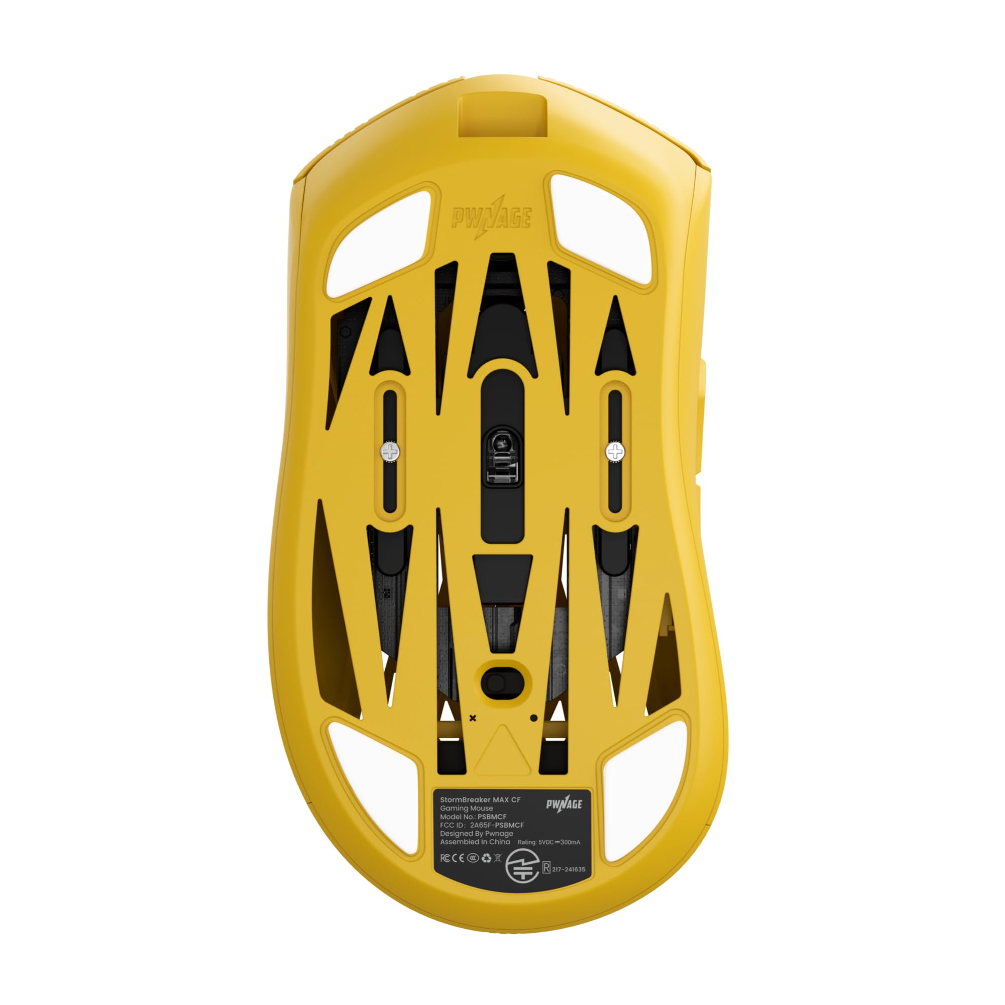 PWNAGE Stormbreaker Max CF - Ratón inalámbrico para juegos, 45 g, ultraligero, tasa de sondeo de 8000 Hz, sensor óptico 36K DPI PAW3950, patines 100% PTFE, diseño ergonómico para juegos FPS (Solar