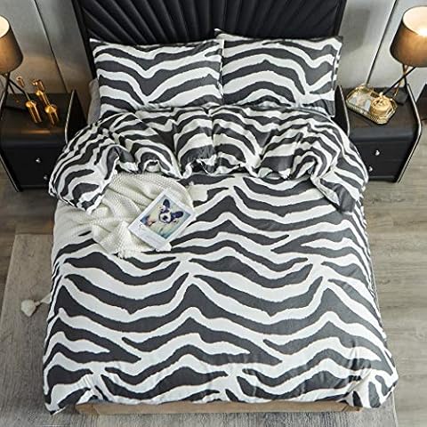 LAMEJOR Zebras Striped Duvet Cover Set Twin Size 3-Piece Hotel Luxury Soft Bedding Set Comforter Cover Set(1 Duvet Cover + 2 Pillowcases) Cover