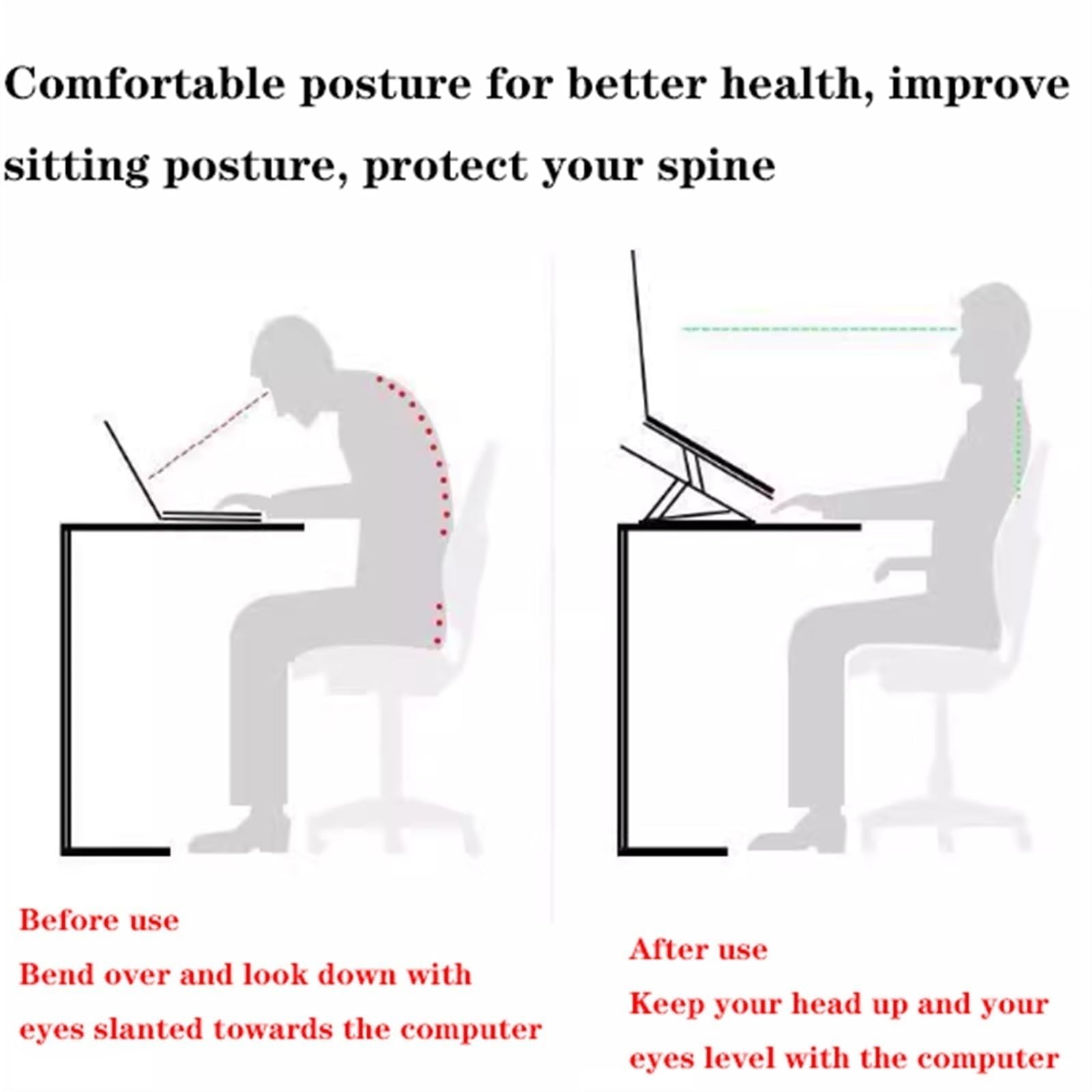 Podstawka pod laptopa, Aluminiowa podstawka do laptopa, składana, przenośna podstawka do laptopa, mata silikonowa antypoślizgowa, ergonomiczny stojak na notebooka, pasuje do wszystkich 10 13"