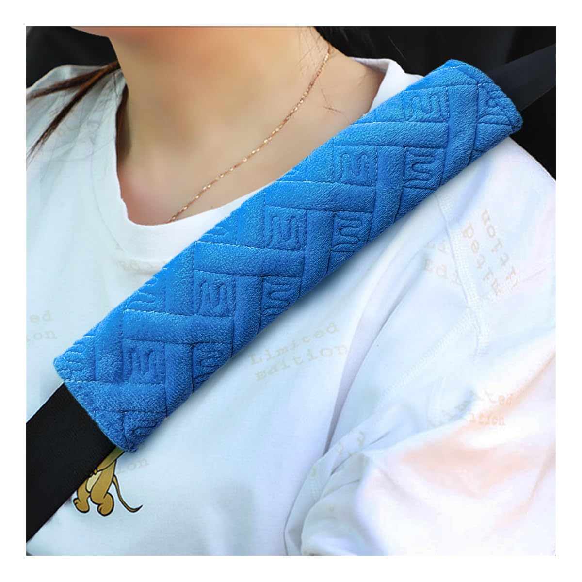 Kewucn 2 PCS Car Seat Belt Pads, Soft Comfort Seat Belt Shoulder Strap Covers Harness Pad to Protect Your Neck and Shoulder, Universal Vehicle