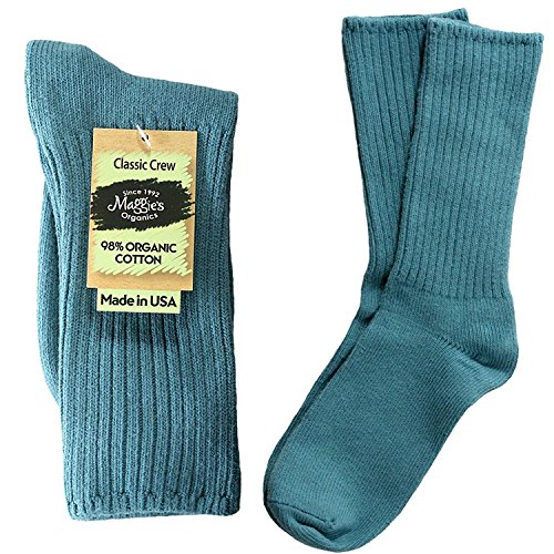 MAGGIES ORGANICS Organic Denim Crew Socks, 1 EA