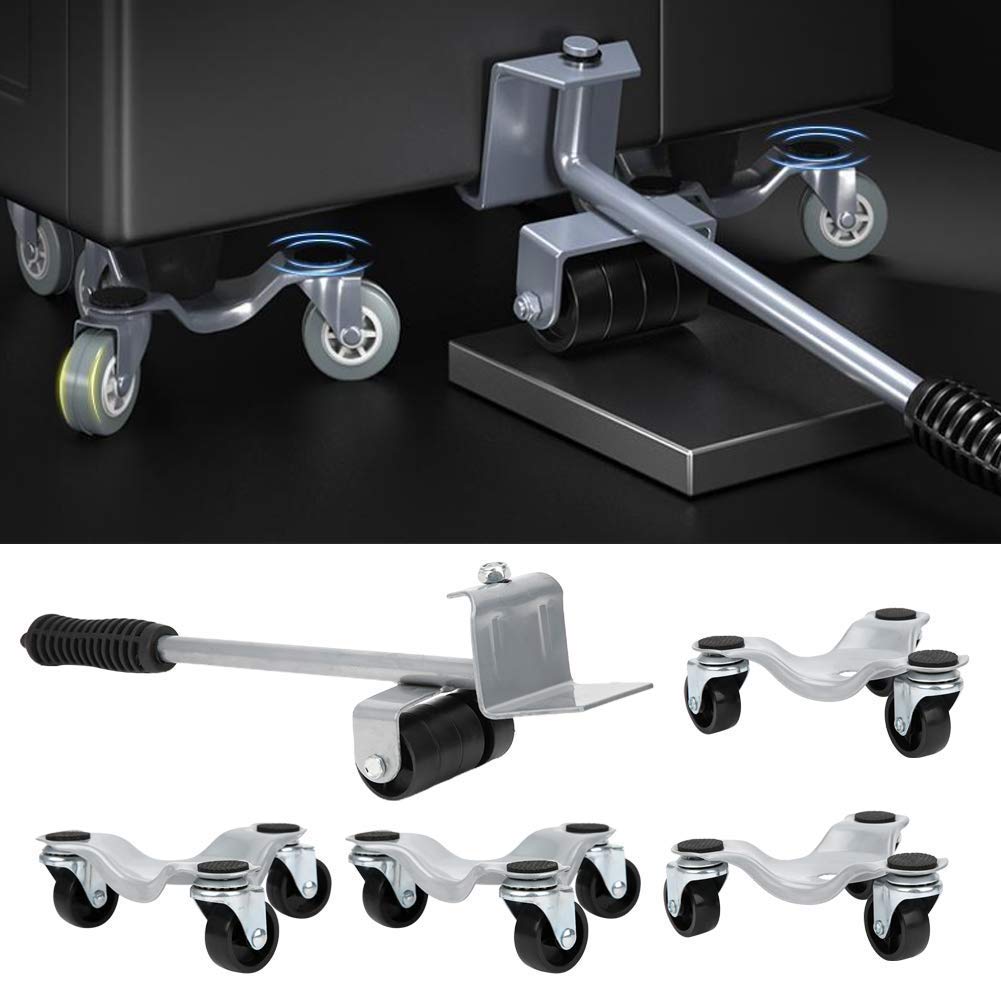 Tri-Dolly 6 pollici con rotelle, capacità di carico 400 kg, kit di sollevamento per spostamento mobili, carrello a 3 ruote facile spostare per spostare mobili pesanti