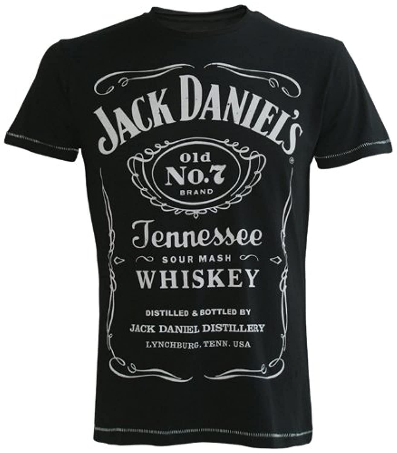 JACK DANIELS BIO-TS011078JDS-S Classic Logo Men's T-Shirt (S, Black)