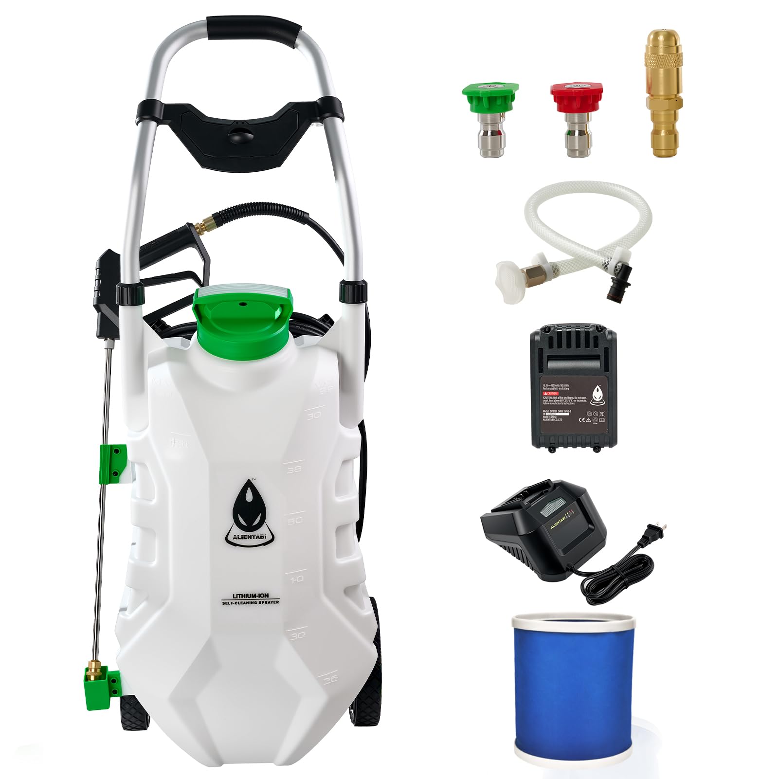 Amazon.com : ALIENTABI 8 Gallon Backpack Sprayer with a Cart, Self