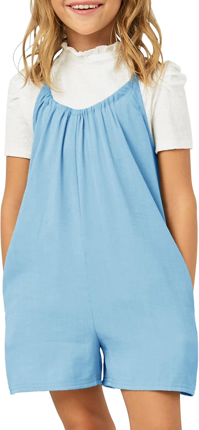 Amazon.com: Haloumoning Girls Sleeveless Romper Kids Summer