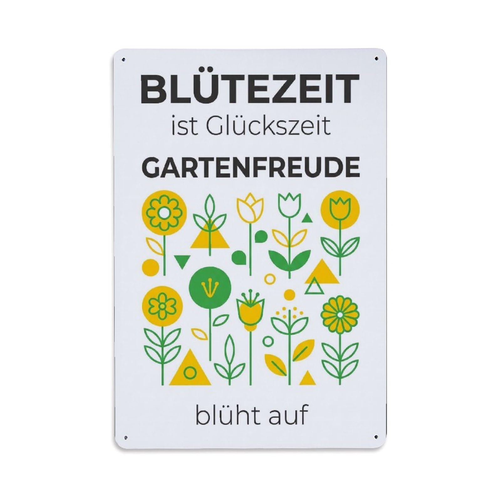 Modern Bloom Time Lovely Springtime Metal Tin Sign Plaque Wall Decor for Cafe, Club Bar, Office, Garden Metal Poster 8x12Inch