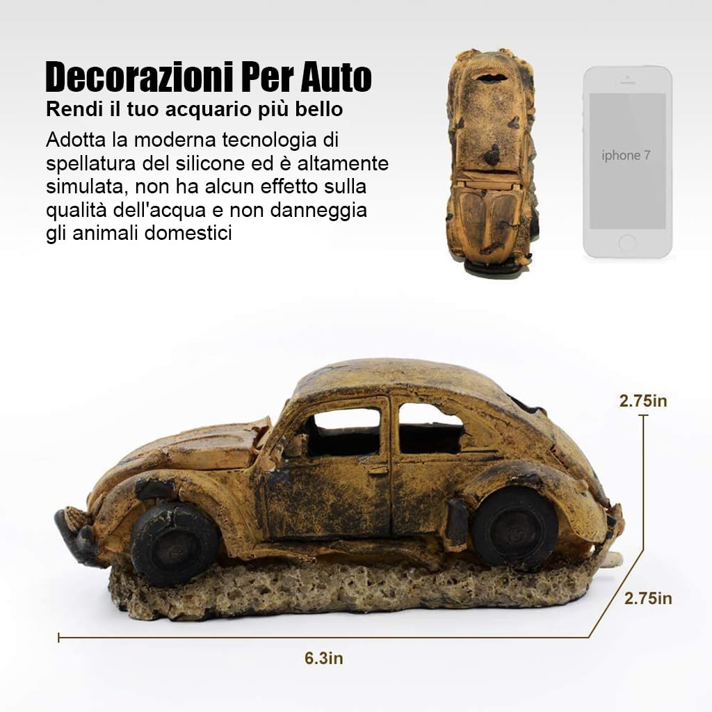 boxtech Ornamenti per Acquario Accessori per la Decorazione dell'acquario in Resina Artificiale