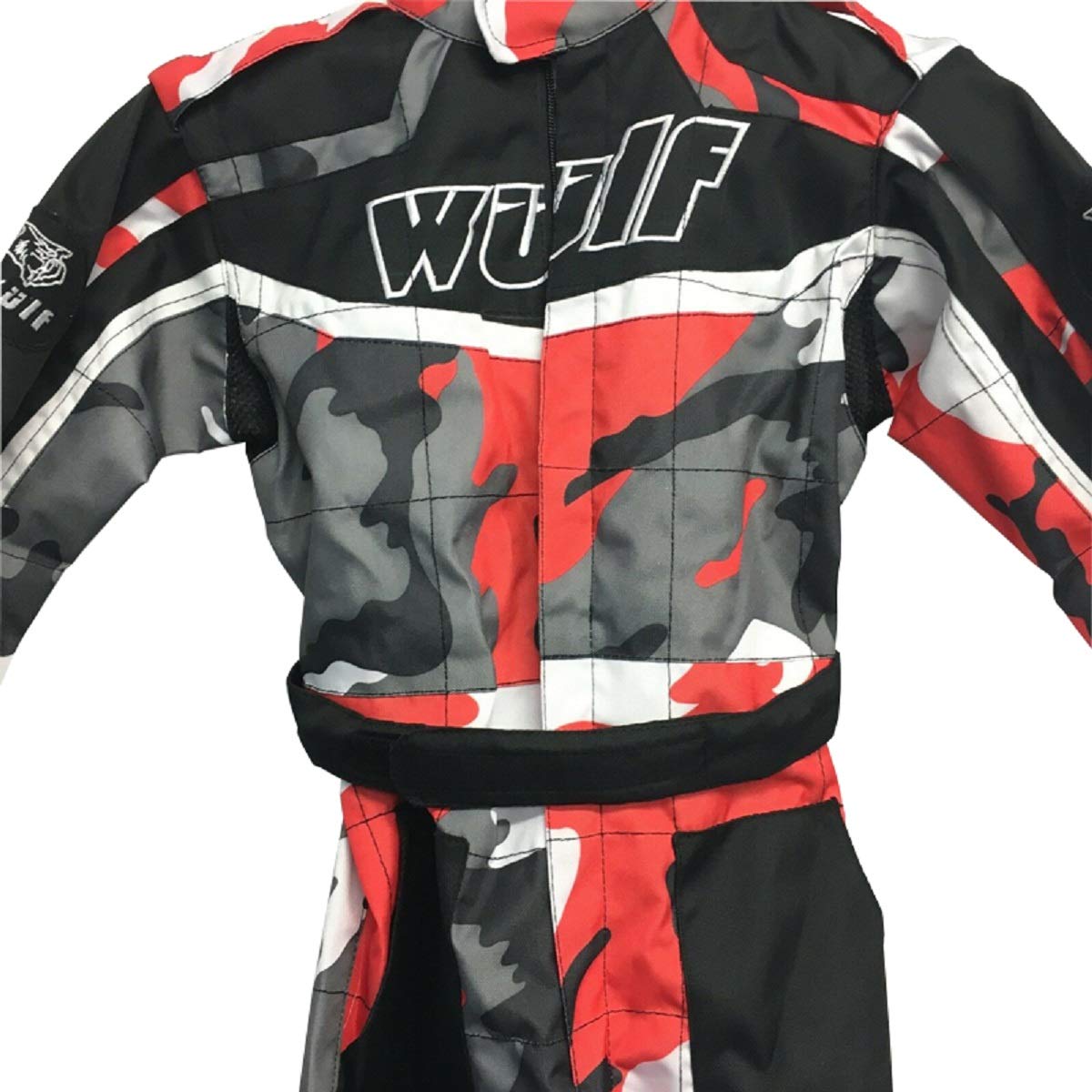 Wulfsport Motorradanzug für Kinder, 1 Stück, Camouflage, Rot, MX MTB ATV Pit Mini Bike Wear