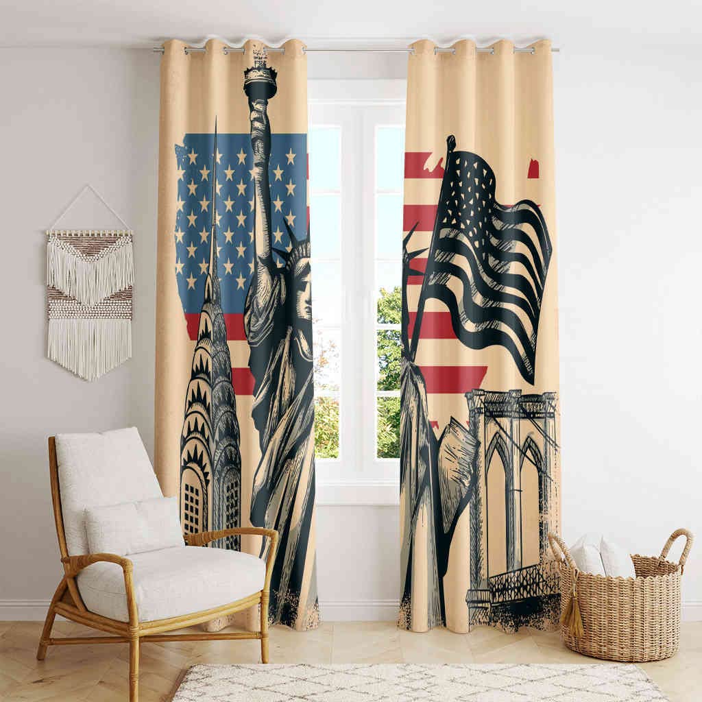 ⭐️世界地図&208国旗がプリントされた遮光カーテン ⭐️世界地図&208国旗がプリントされた遮光カーテン