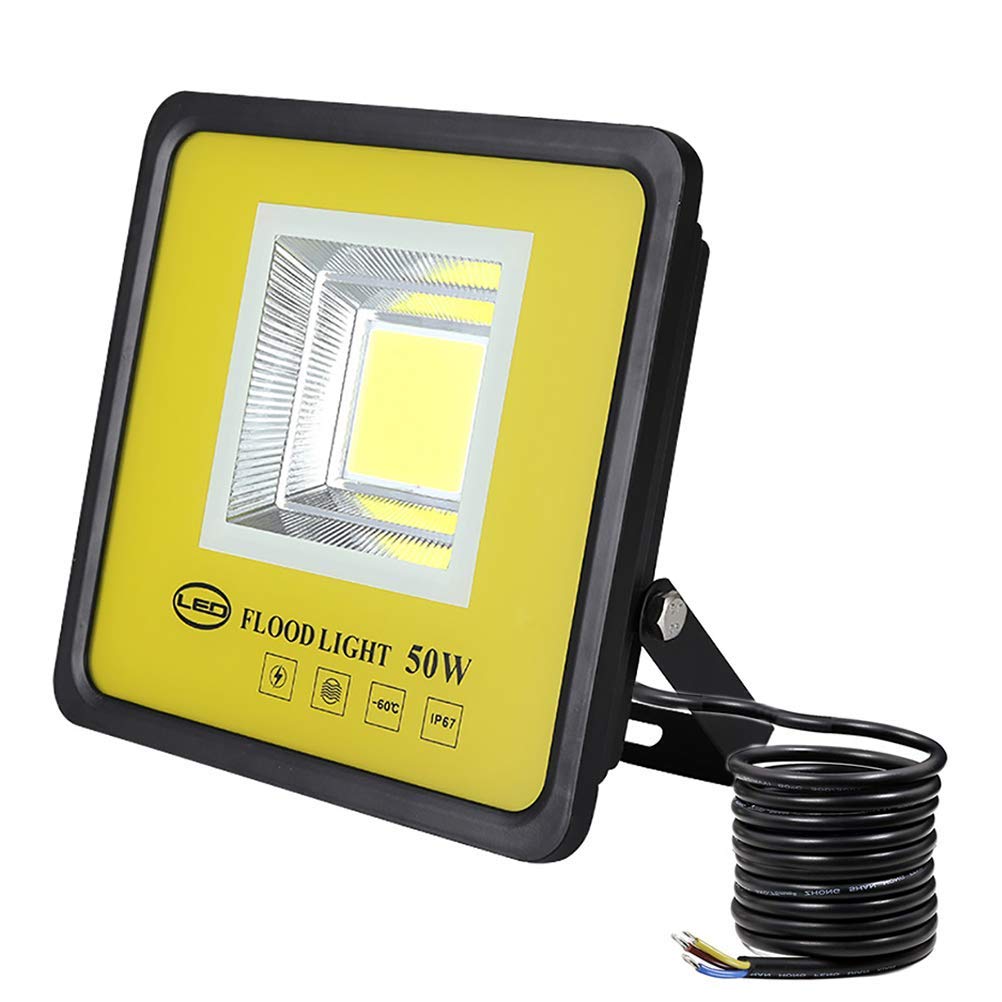 6000K Daylight White with 2m Cable, 4000-24000lm, IP67 for Garden Yard Garage Patio(50w)