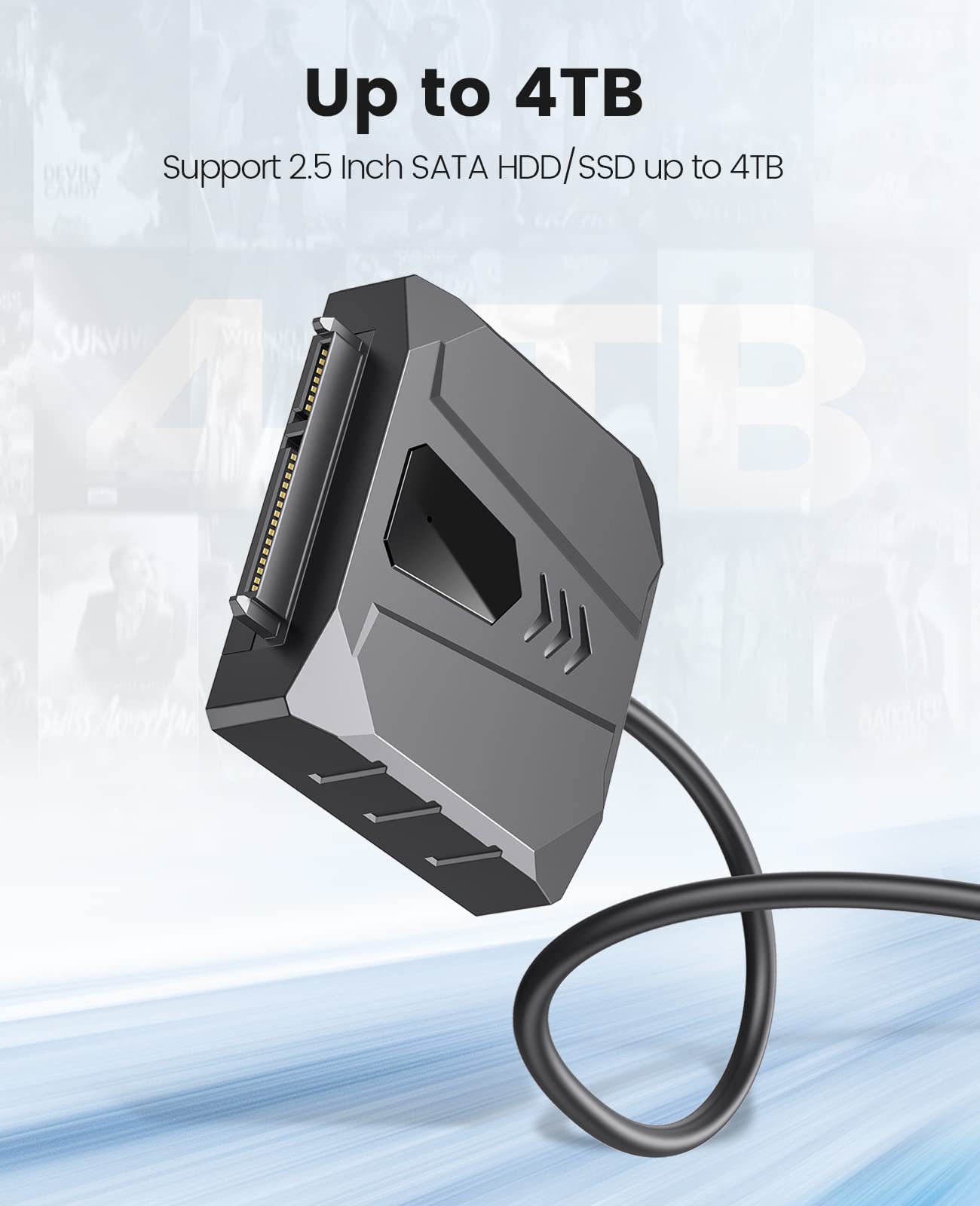 ORICO External Hard Drive Enclosure SATA to USB 2.0 Cable, Hard Drive Adapter Converter for 2.5 Inch SSD & HDD Data Transfer, Support UASP(S2-2A-03)