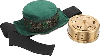 Healeved 1 Set Box Copper Cupping Bag Body Moxibustion Pot Moxa Moxibustion Medicine Moxibustion Burners Moxibustion Tank Copper Burner Tank Brass Moxibustion Device Fabric Vintage