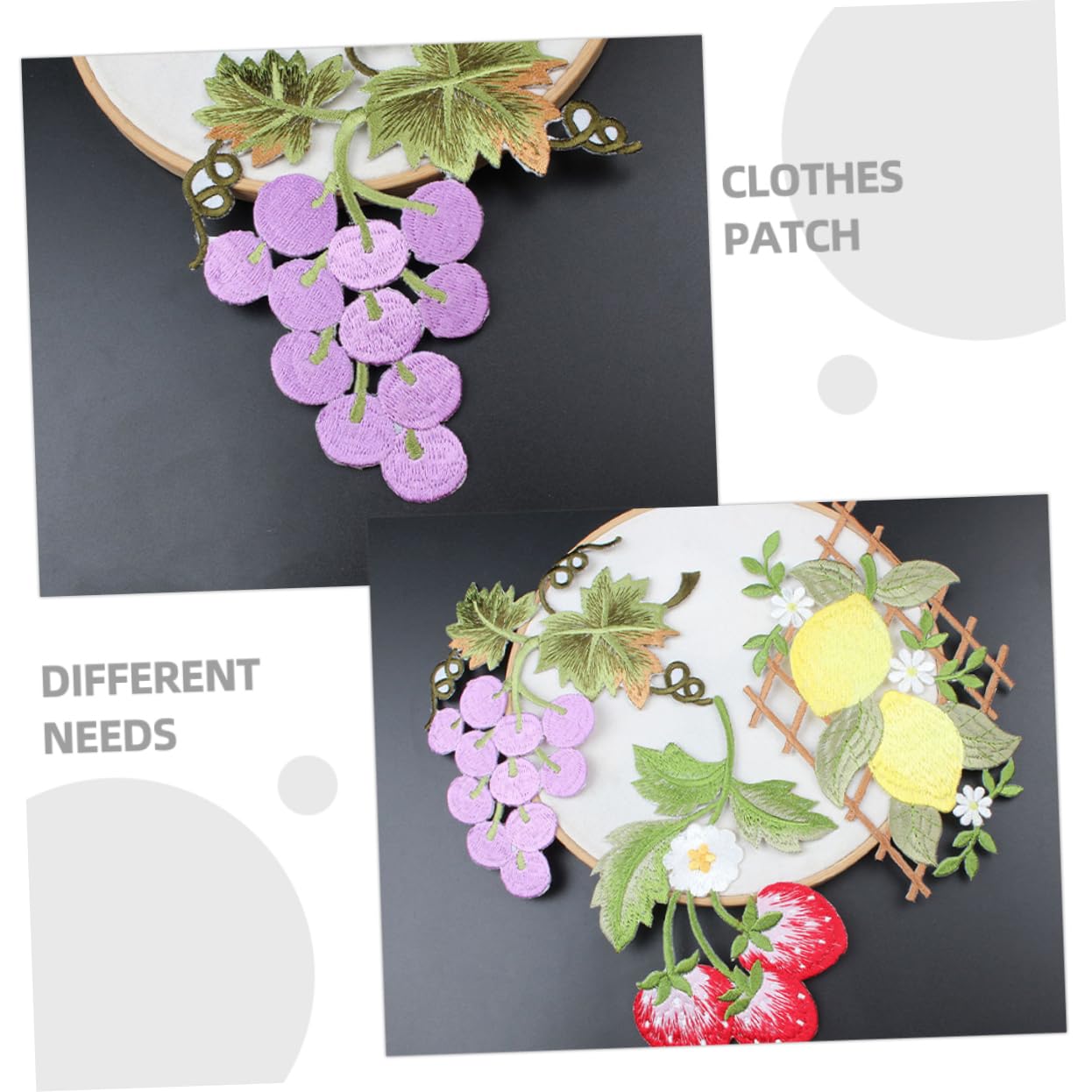 Operitacx 15 Pezzi Frutta Ricamo Patch Cucito Applique Decorazione Vestiti Zaino Rettangolo Toppe Cucire Su Applique Vestiti Artigianali Fai Da Te Decorazione Forniture Artigianali
