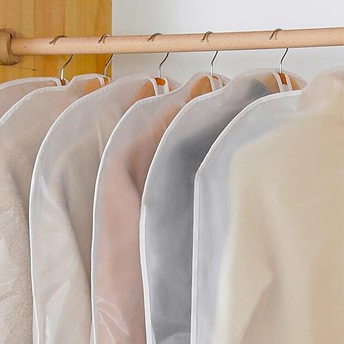 Miniatura 2 de LeLehome 5 bolsas de ropa, fundas para trajes, organizadores de ropa, 24 x 47 pulgadas, transparentes, lavables, a prueba de polvo, para viajes,