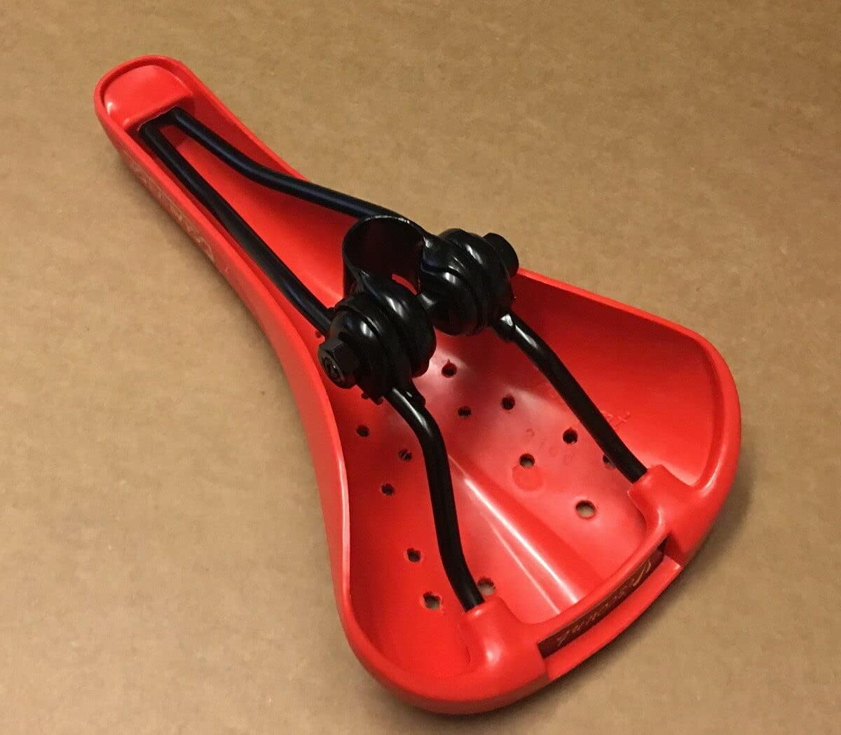 TIMTO New RED Viscount Dominator BMX Bicycle Seat- Old School Hard Shell Saddle