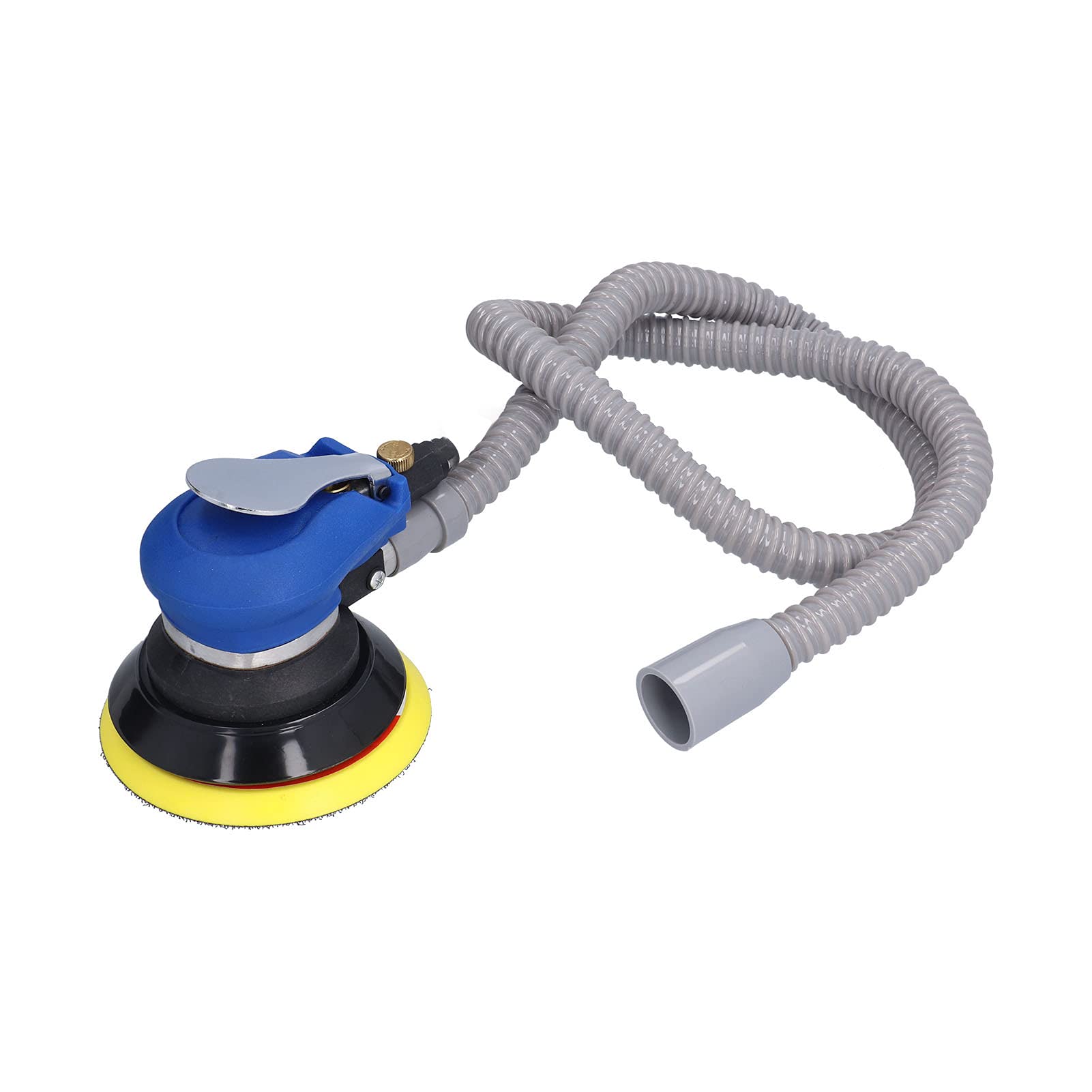 Lijadora neumática de 5 pulgadas, amoladora orbital, pulidora de vacío de alta velocidad para lijar y esmerilar, rotación excéntrica de 10000 RPM con extracción de polvo para repar (Estilo japonés)