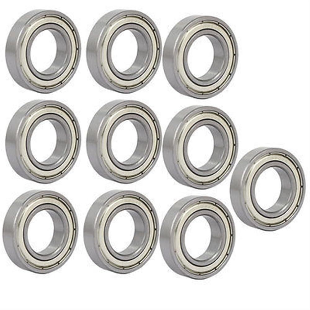 WTEPNQQDI 6904ZZ Steel Shielded Deep Groove Ball Bearings Silver Tone 37mmx20mmx9mm 10pcs