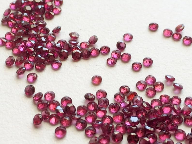 Grenat rose pour bijoux de luxe, pierres précieuses à facettes