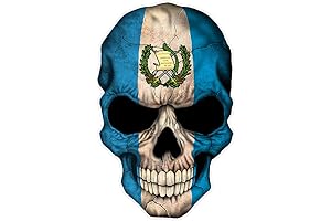 Guatemala Skull Vinyl Sticker