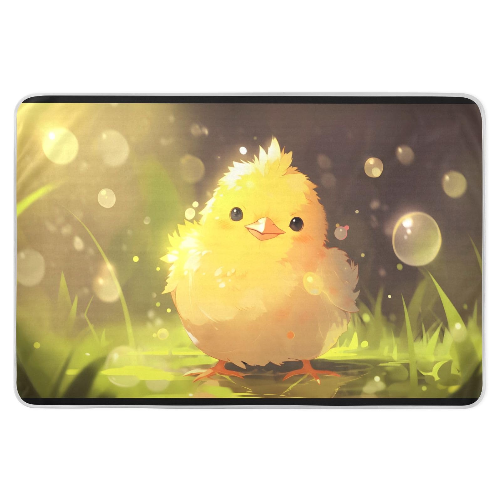 CEBUGI 34” x 52”Washable Underpads Heavy Absorbency Waterproof Incontinence Bed Pads Little Chick Pee Pads for Adults Kids and Baby