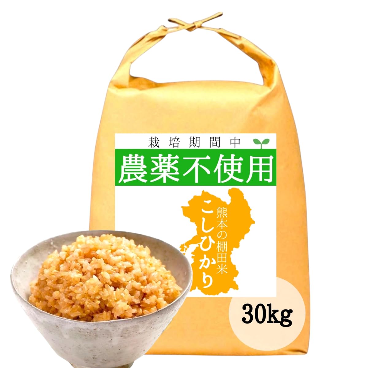 Amazon.co.jp: 【令和7年新米】無農薬 玄米 コシヒカリ 熊本県産 無
