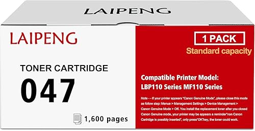 Cartucho de tóner compatible 047 de repuesto para Canon 047 CRG-047 CRG047 para impresora ImageCLASS LBP113W MF113W MF110/LBP110 Series, i-SENSYS