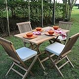 Teck'Attitude Salon de Jardin en Teck Massif Makassar, 4 Places