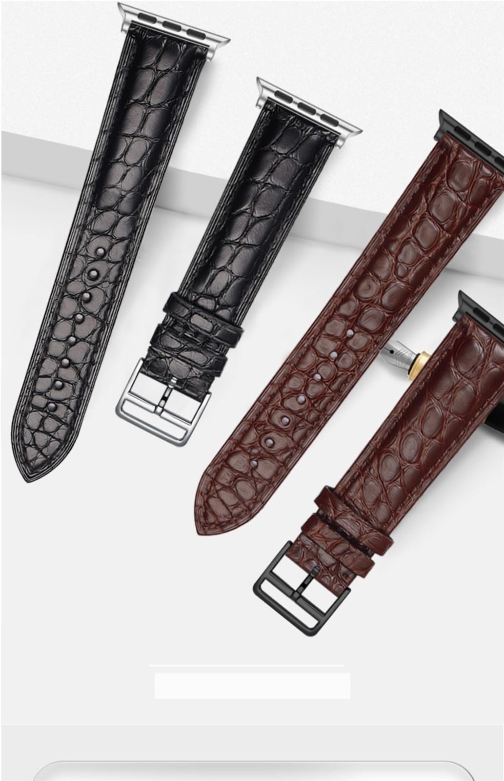 Generico Bracelet de montre rétro souple compatible avec les montres 42 mm 45 mm 49 mm