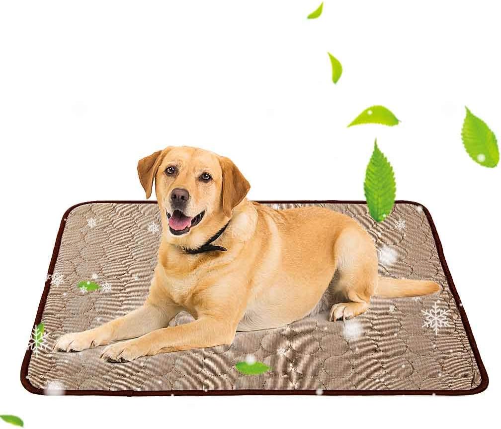 Pet Cooling Mat for Dogs Cats, Dog Cooling Mat Summer Dog Cooling Pad, Cat Cooling Mat Ice Silk Self Cooling Pad for Beds/Sofa/Couches/Car Seats/Floors