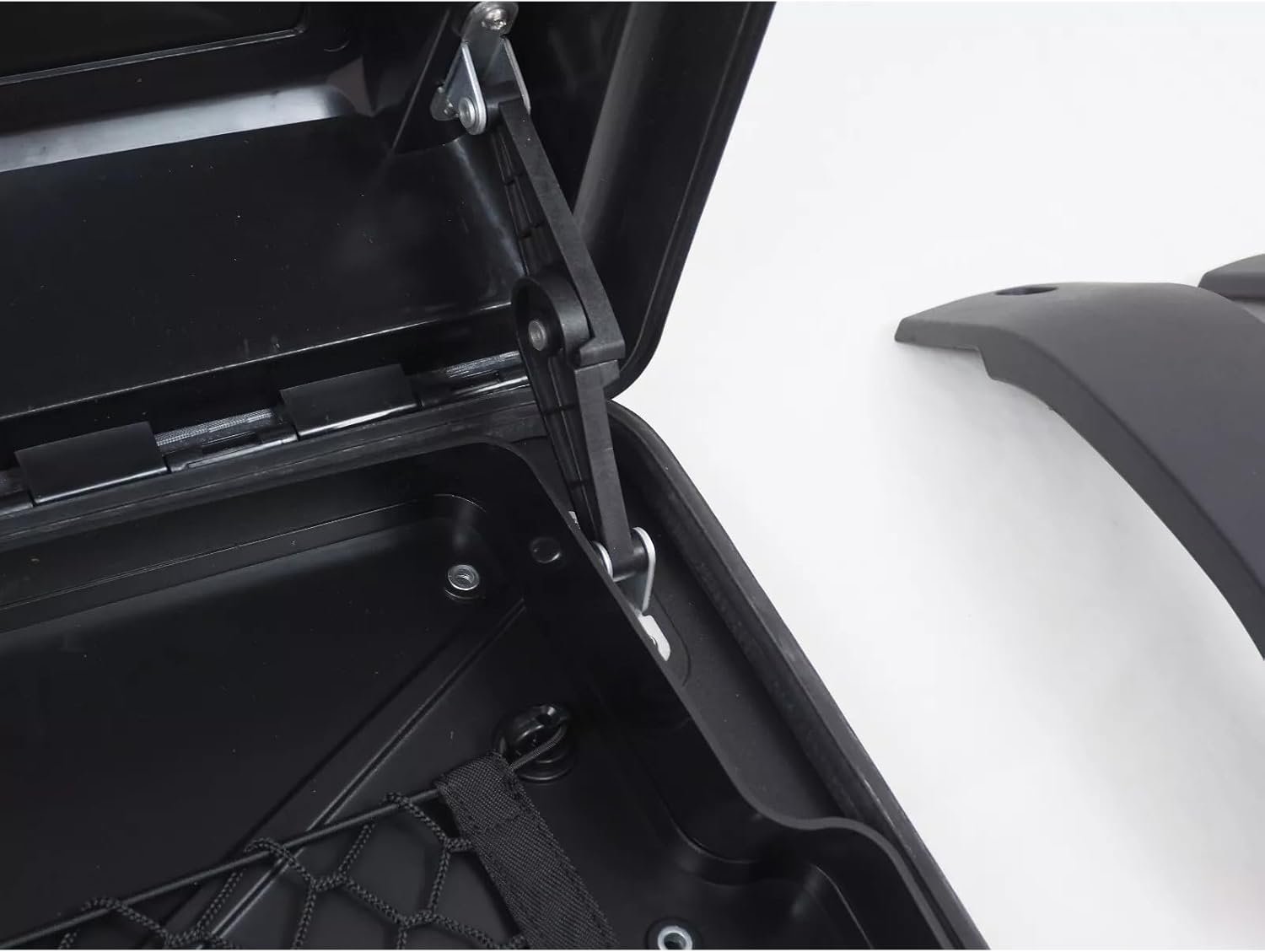 White Exterior Mounted Gear Carrier Side Toolbox Storage Box with Lock Fits For Discovery 4 LR4 2010 2011 2012 2013 2014 2015 2016 (Glossy Black)