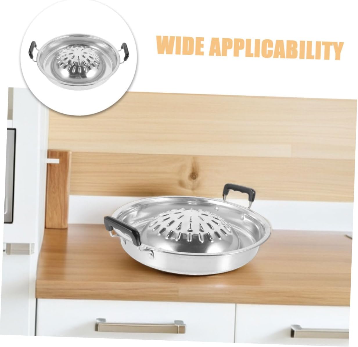 GALPADA 2pcs Grill Pan for Barbecue Oven Outdoor Grill Pan Bbq Accessory Even Heat Distribution Easy to Clean