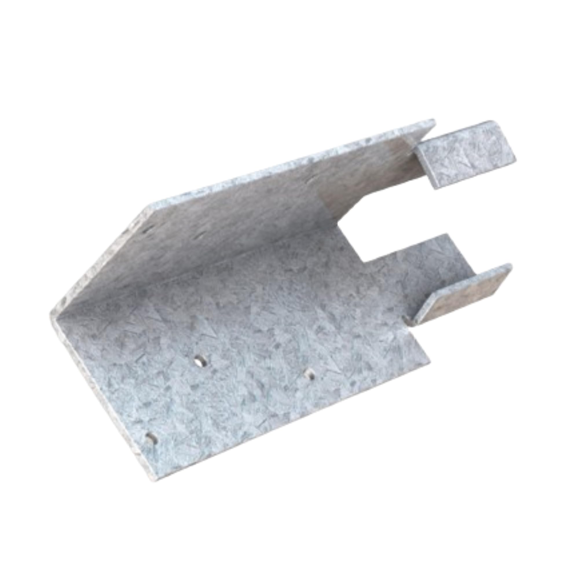 [FIXINGS DIRECT] Dual Galvanised Mortice Arris Rail Brackets For Concrete Posts - *UPGRADED VERSION* - Wind Proof Design Perfect For Fether Edge (200 x 62 x 62) (1, Universal)