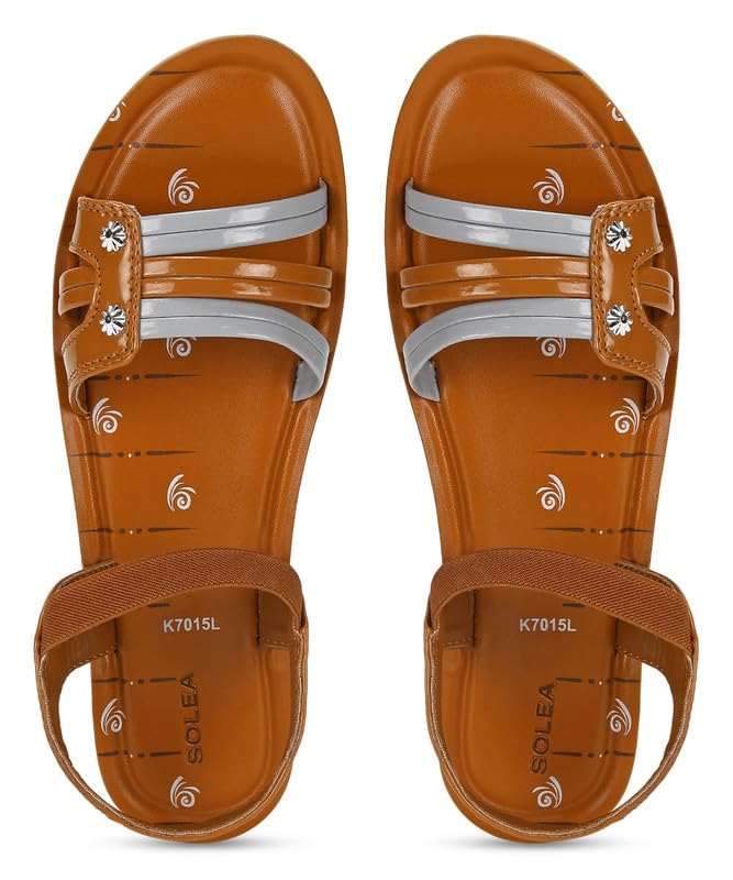 PARAGON K7015L Womens Sandals | Stylish Slip-on Easywear Leather Flats with Cushioned Soles | Trendy Comfortable Lightweight & Durable for Outdoor Use (B0CJM5DCPT) Amazon Price History, Amazon Price Tracker
