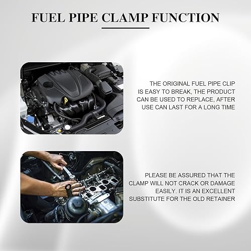 Miniatura 7 de Abrazadera de manguera automotriz, abrazadera de manguera de combustible, retenedor de tubo de manguera de línea de combustible de 38 pulgadas, 516
