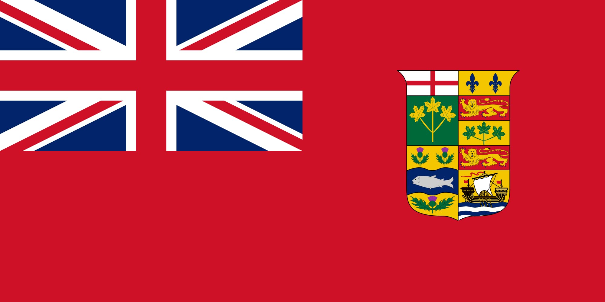Drapeau XL Canada 1868 Red de qualité supérieure format paysage