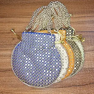 Saudeep India Wedding Return Gifts | Return Gift Ideas | Return Gift For Wedding, Sangeet, Shagun (Pack of 100, Potli Bag)