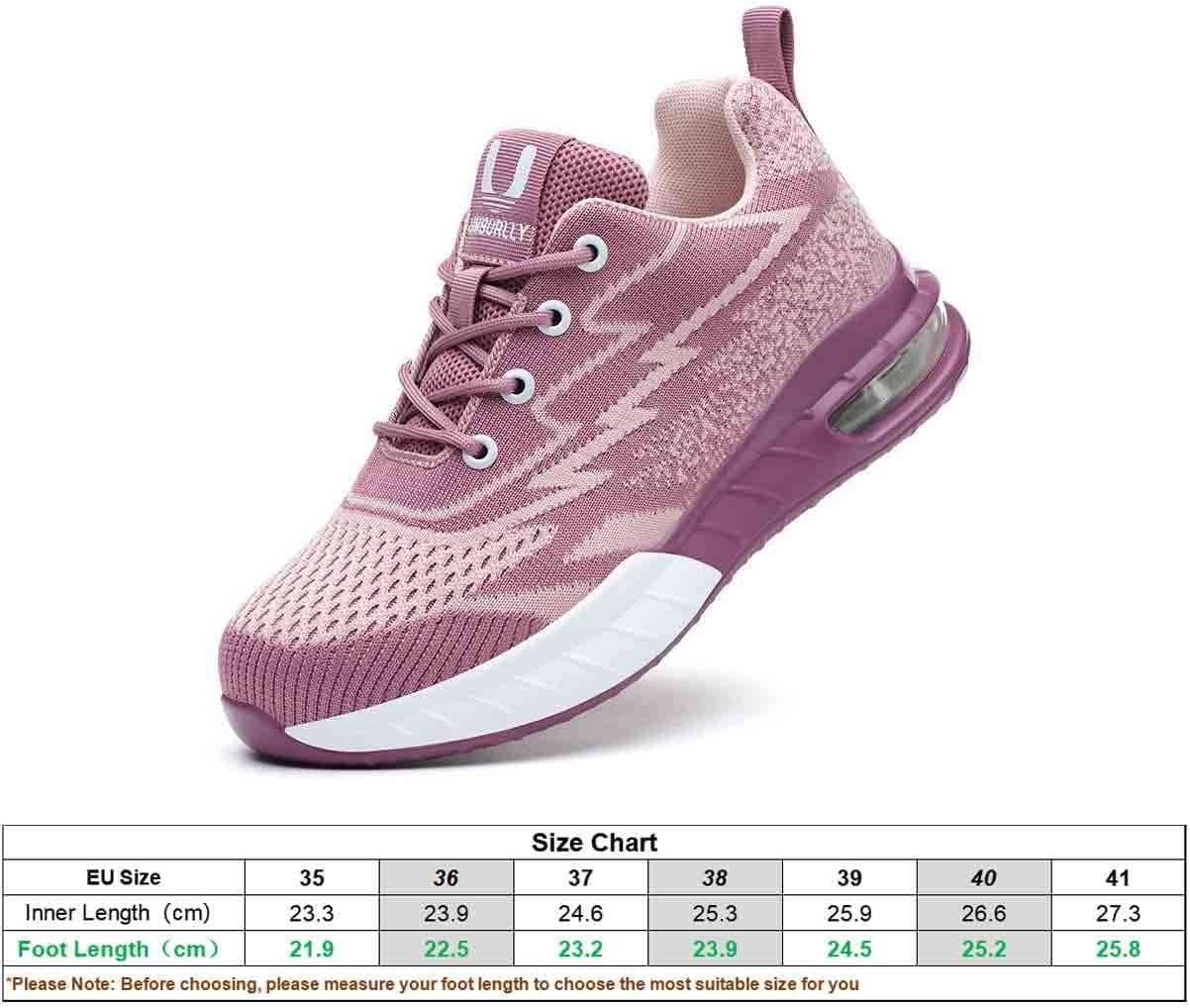 Women's Work Safety Shoes, Anti-Smash and Anti-Puncture Labour Insurance Shoes, Stylish Steel-Toed Footwear, Lightweight and Breathable Adventure Protection Sneakers(Pink,8)