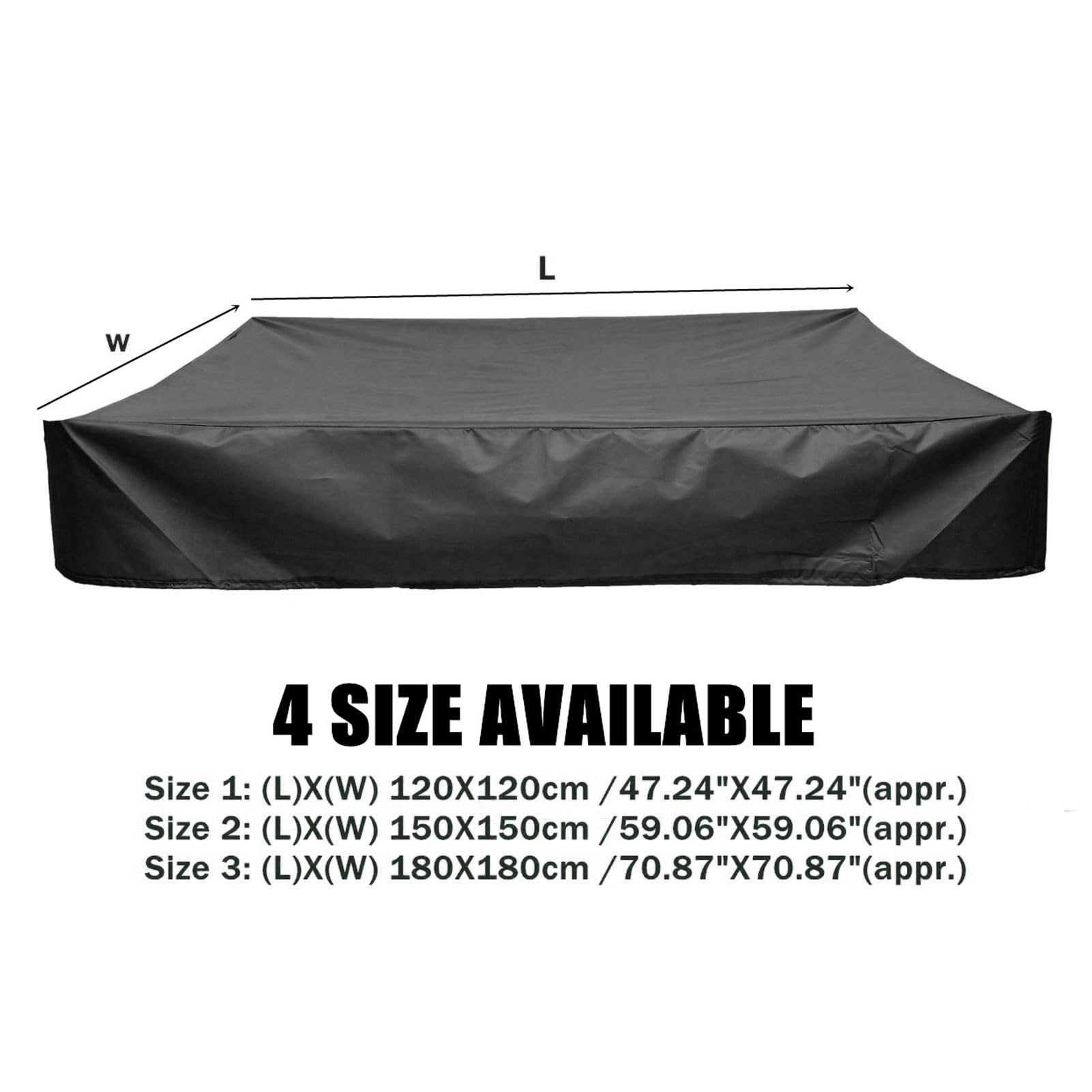 Sandbox Cover Pool Sandpit Cover Sandbox Cover with Drawstring for Square Cloth Canopy Swim Pool Cover Covers (120X120cm)