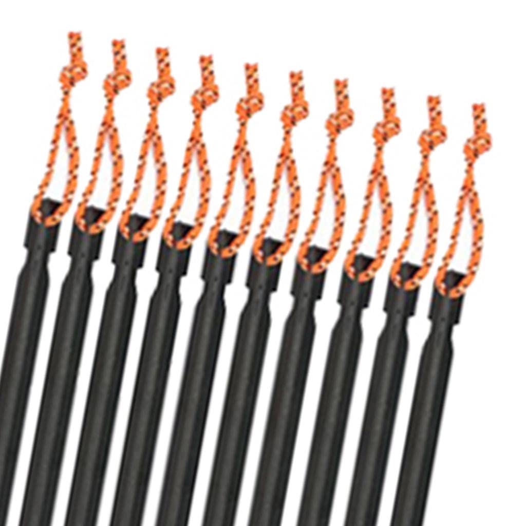 10 Pack Heavy Duty Tent Stakes Canopy Camping Pegs Ground Nails Black