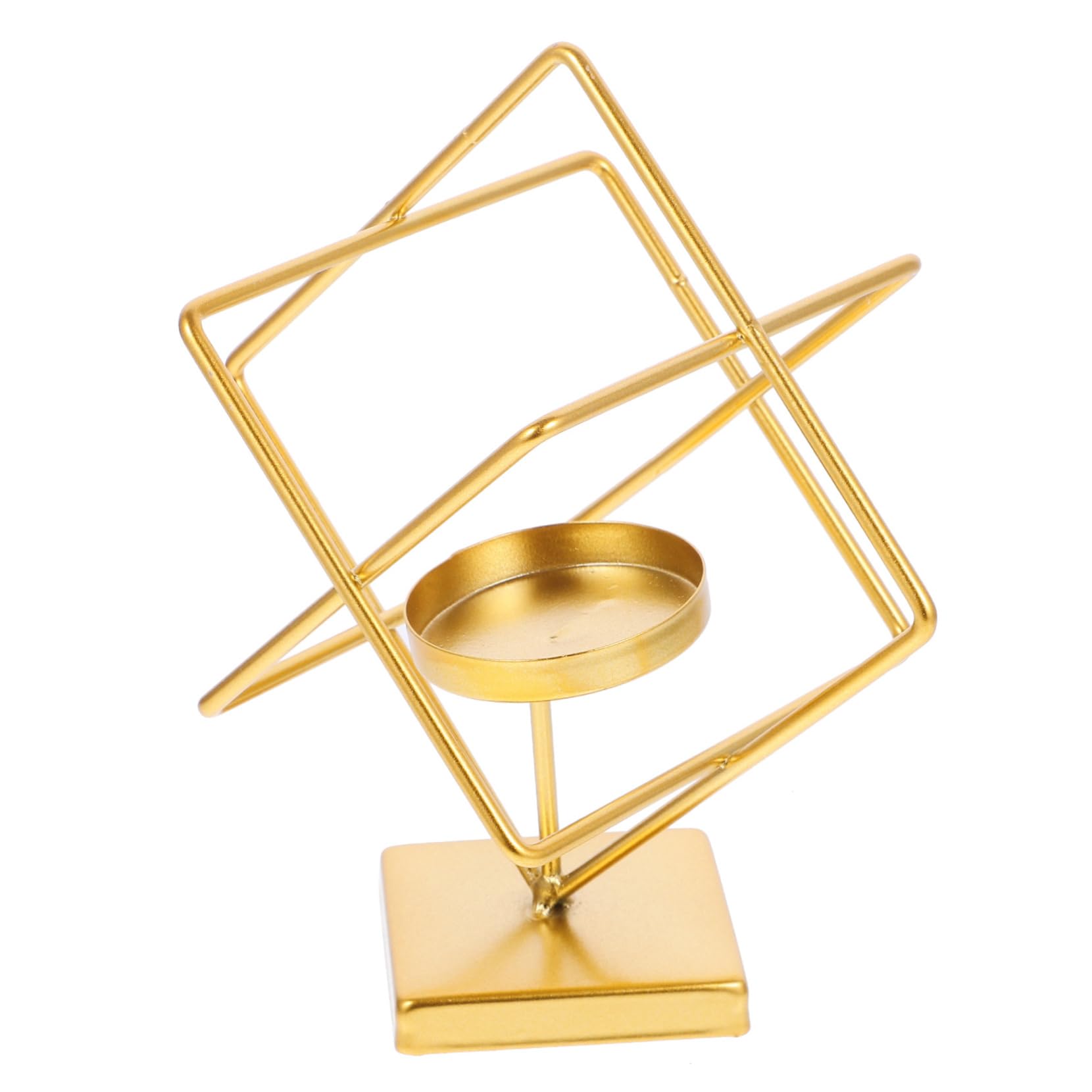 Cabilock Candlestick Vintage Decor Table Decor Candle Holder Retro Decor Candle Stand Desktop Candle Base Metal Candles Holder Tea Light Holder Wrought Iron European Style Metal Tea