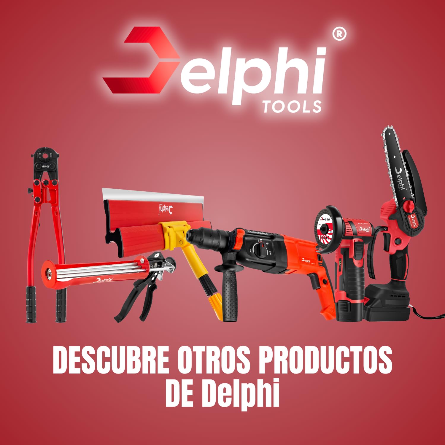 Delphi Martillo Demoledor 70 J, 1950 RPM, 1600 W (Sistema Antivibración, HEX30, Maletín con Ruedas + Kit de Accesorios) - con 2 Cinceles y Empuñadura Ajustable Ideal para Romper Hormigón