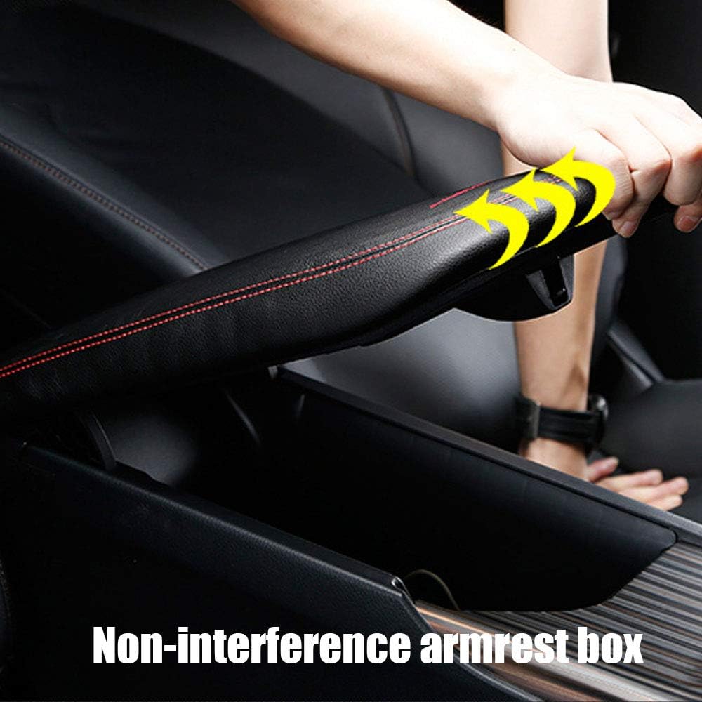 XITER Car Armrest Cover Saver, 1 Pc Center Console Leather Pad Fit for Toyota Camry 2018-2024, Central Console Armrest Box Protector Interior Accessories (Carbon fiber)