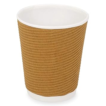 SANWALSA (150 ml,Brown- Pack of 50-Piece, Paper Disposable Ripple Cup Eco-Friendly, Safe & Hygienic for Juice,Coffee,Tea,Home,Office,Party & Wedding Events