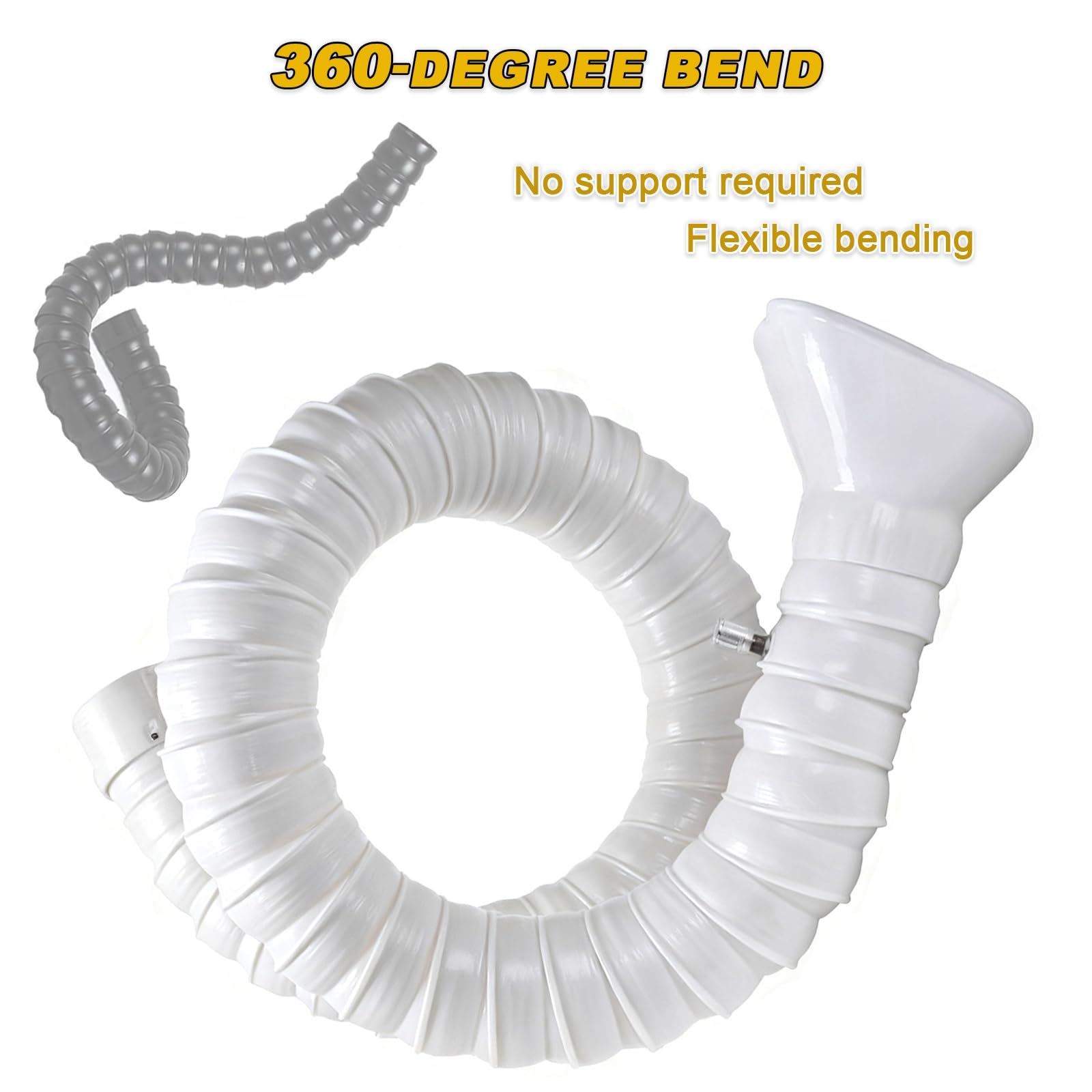 Manguera flexible para extracción de humos con brazo articulado con capucha de silicona para carpintería de fábrica