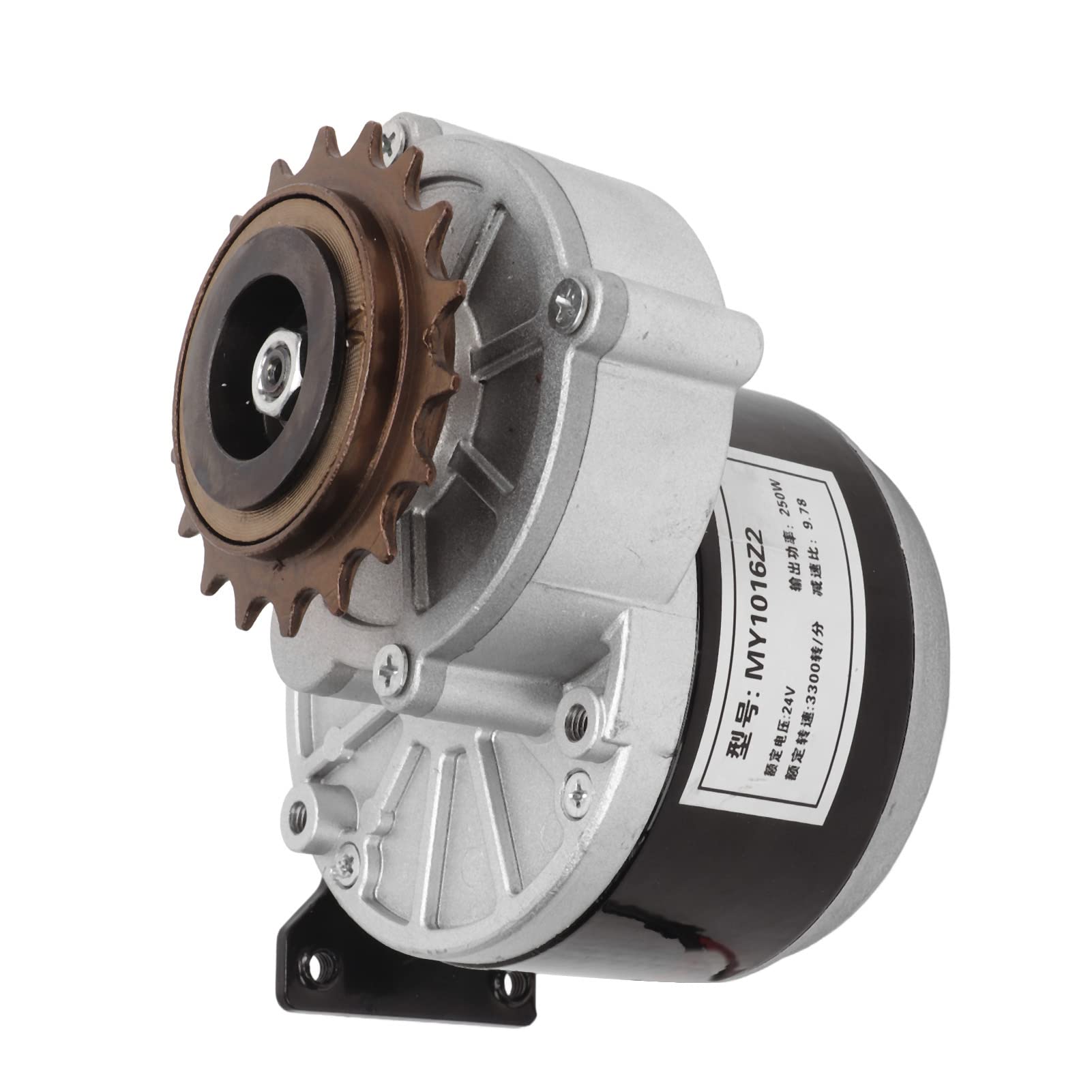 Silnik przekładni 24 V 250 W, silnik o wysokiej prędkości obrotowej 3300 obr./min 18 zębów do rowerów elektrycznych, motocykli, skuterów, quadów