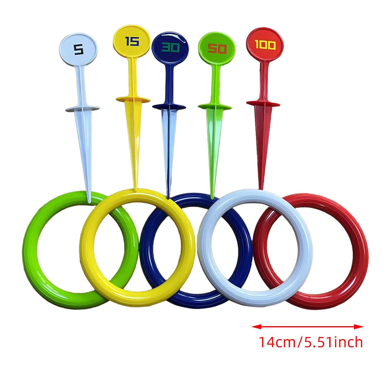 Jeu de lancer d'anneaux pour enfants, jeu de lancer d'anneaux et de piquets, jouet éducatif interactif, puzzle pour fournitures de fête en