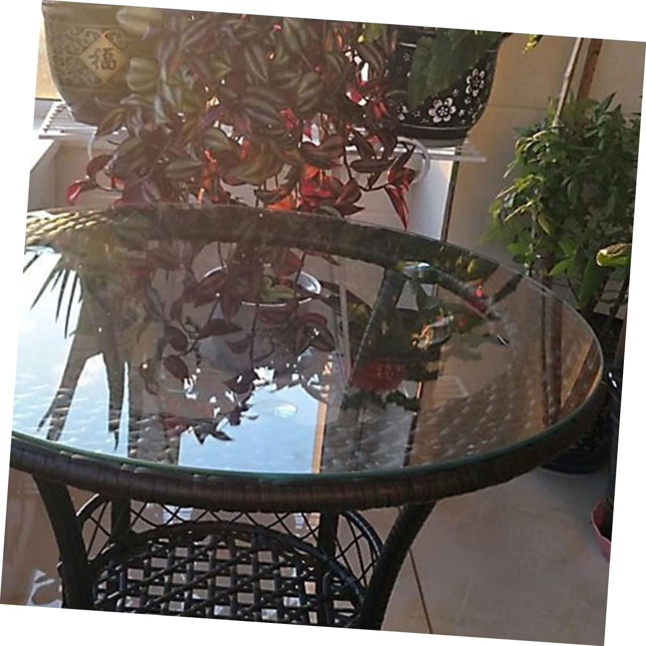 PRETYZOOM Thickened Tempered Glass Table Glass Top for Coffee Table Easy Clean Surface