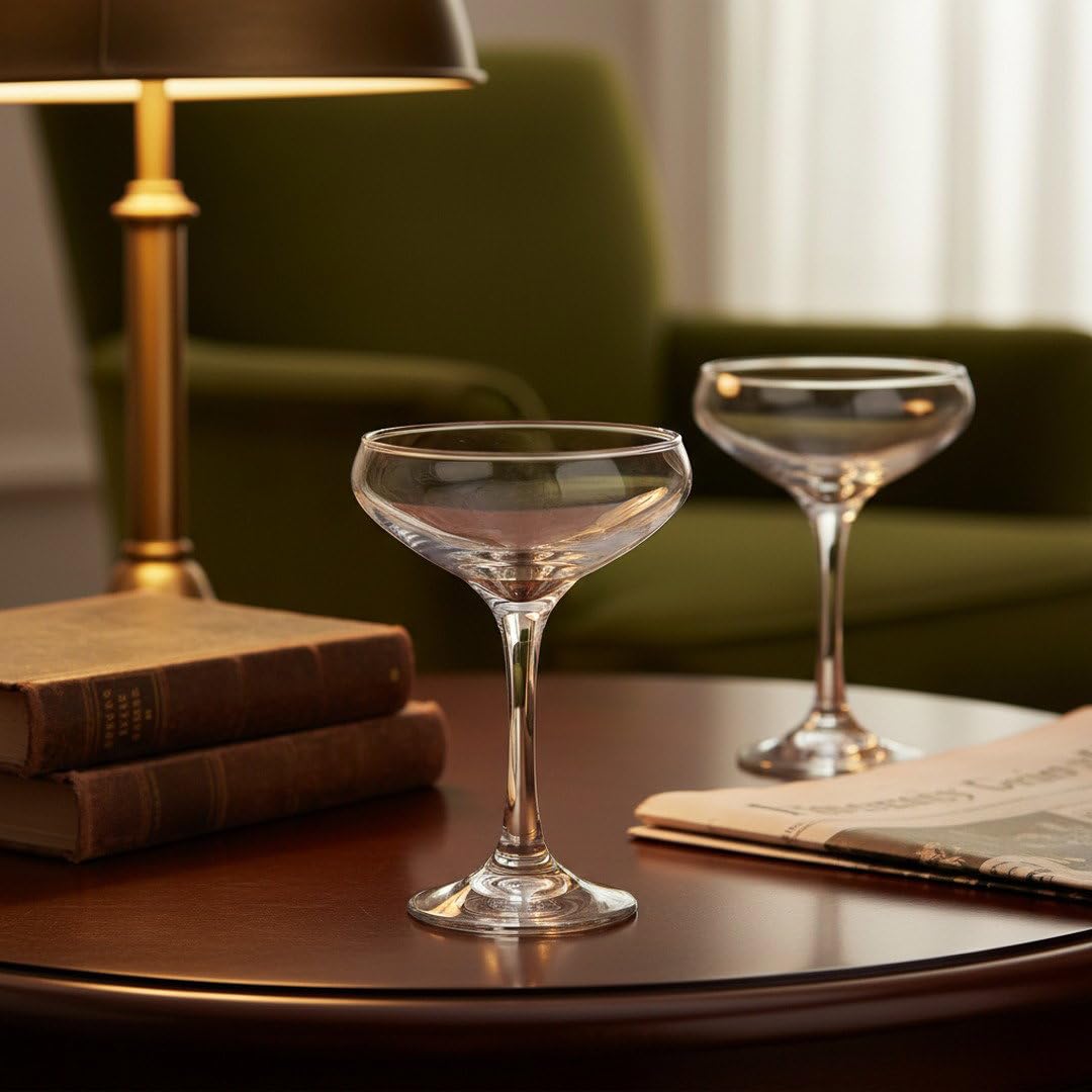 Algonquin Round Table Cocktail Glasses - Vintage Set -7