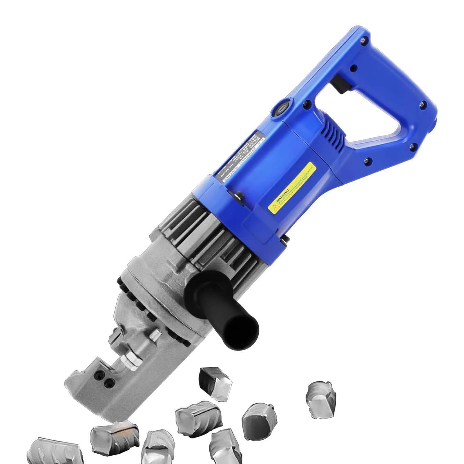 DPLWJPP Electric Hydraulic Rebar Shear Cutting Portable Steel Rebar Cutting Tool Handheld Cutting Hydraulic Steel Bar Cutter for 4-20mm Diameter for Construction Diy Projects Blue